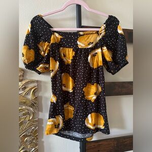 Floral Puff Sleeve Top